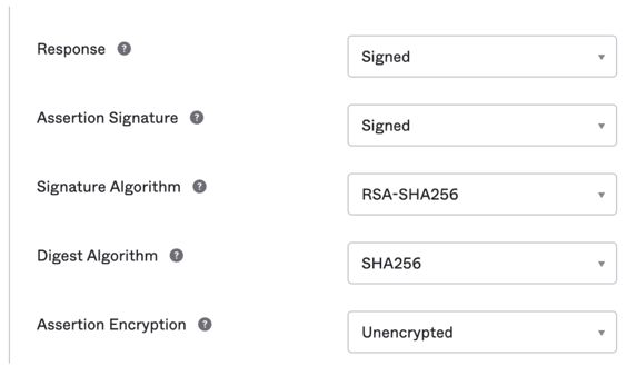 Set Signing Response or Assertions